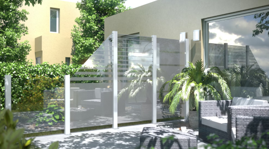TraumGarten Glas Sichtschutz