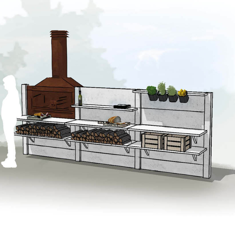 WWOO 3 Segmente Outdoorküchen