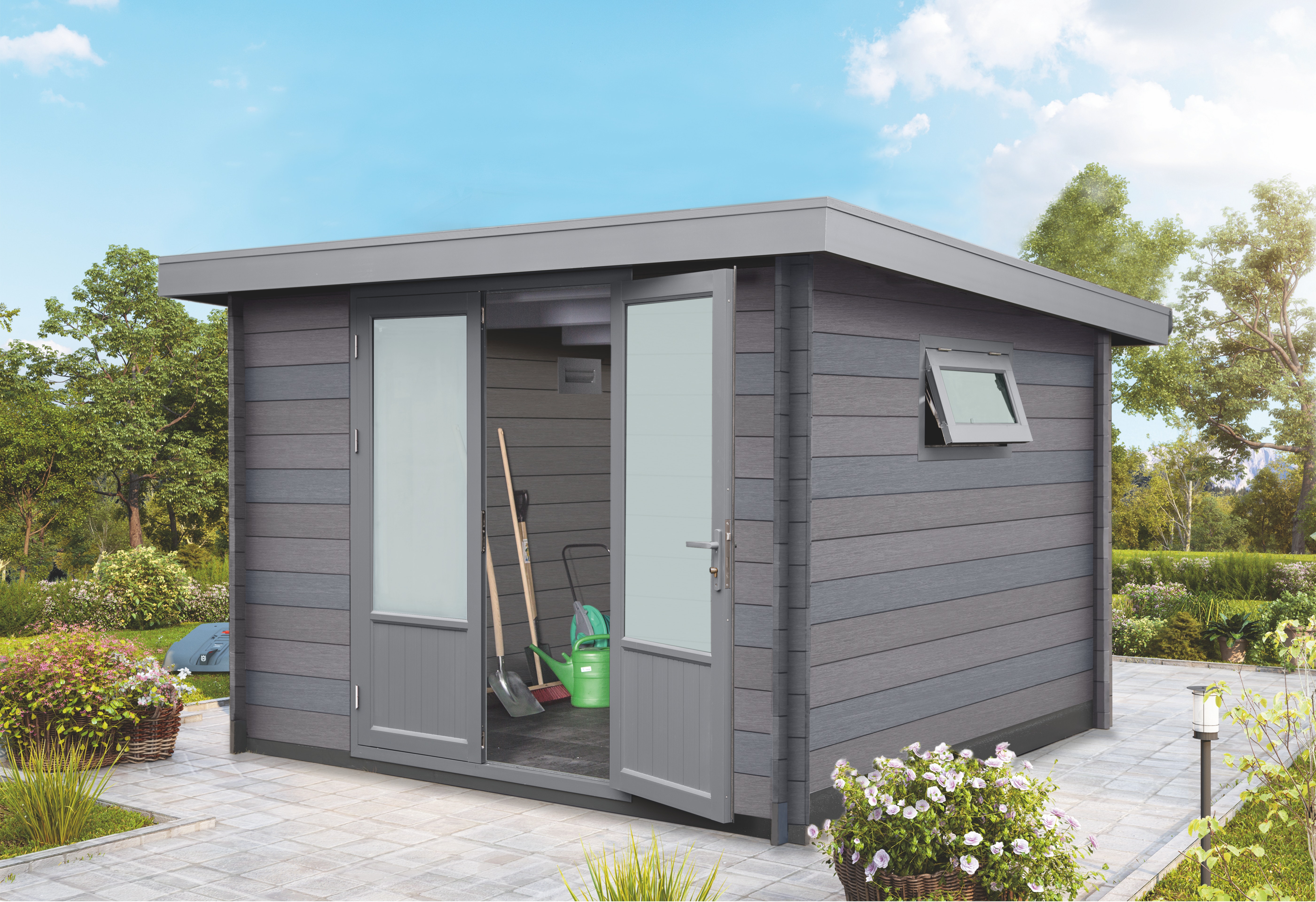 Wolff Finnhaus Pultdach Gartenhäuser