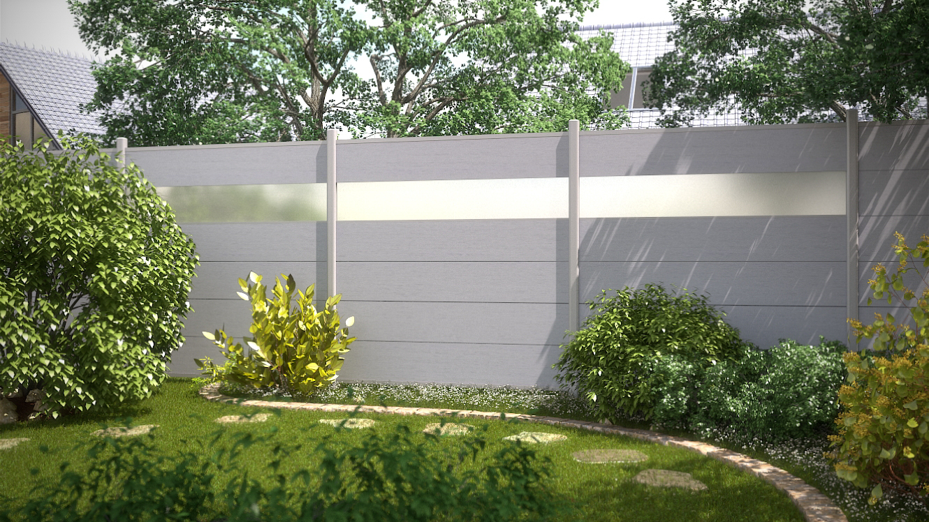 TraumGarten System BOARD Aluminium Sichtschutz Zaun