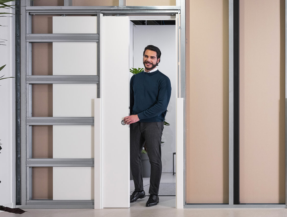 Eclisse Schiebetürkomplettsets in der Wand laufend