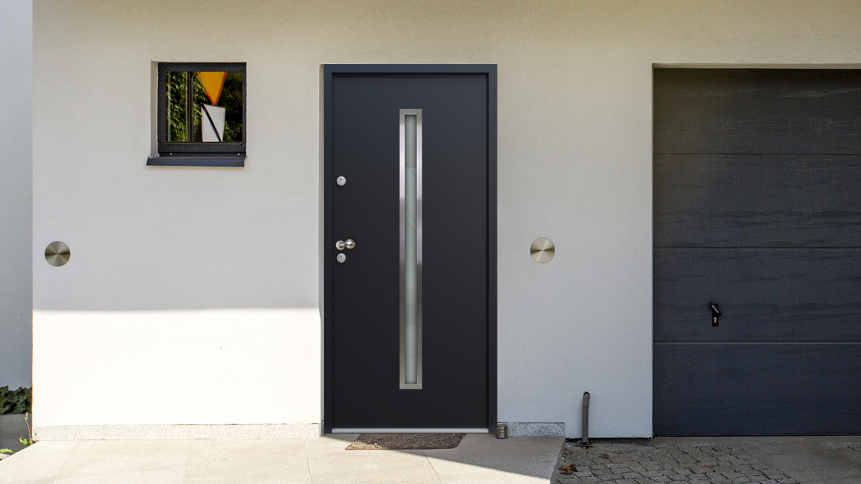 Stahl-Nebeneingangstüren