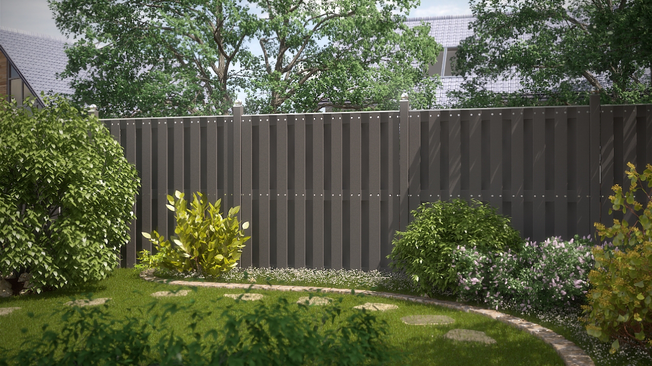 TraumGarten Jumbo WPC Sichtschutz Zaun