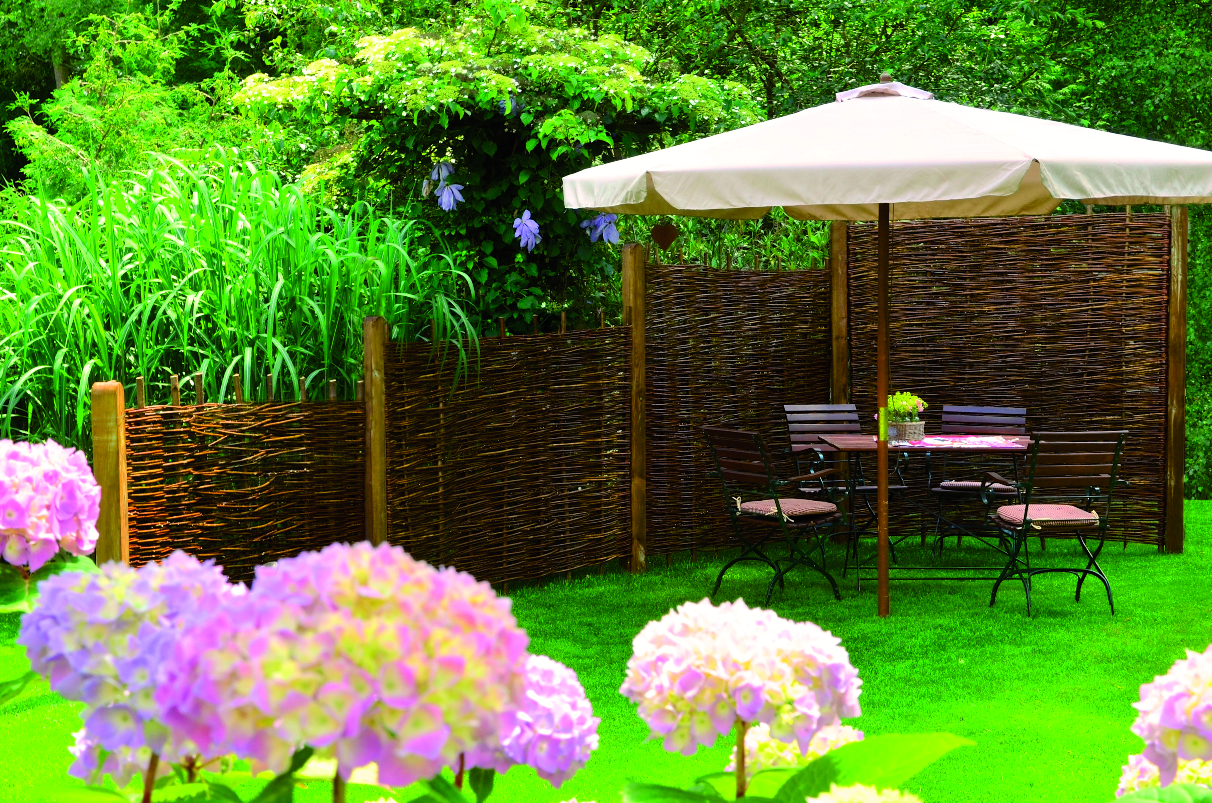 T&J ASO Natürlicher Sichtschutz Zaun