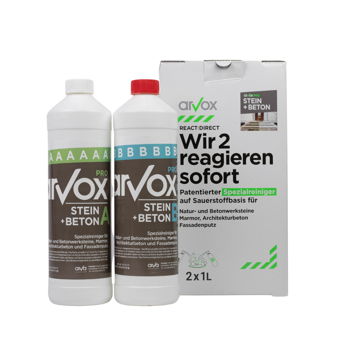 Arvox Pro Stein + Beton 2-Komponenten-Reiniger