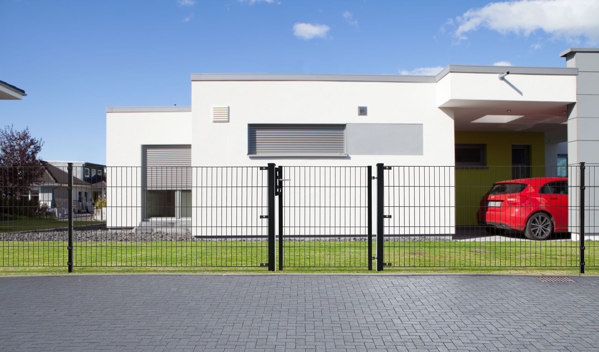 Deutsche Zauntechnik Flügeltore für Einstabmatten