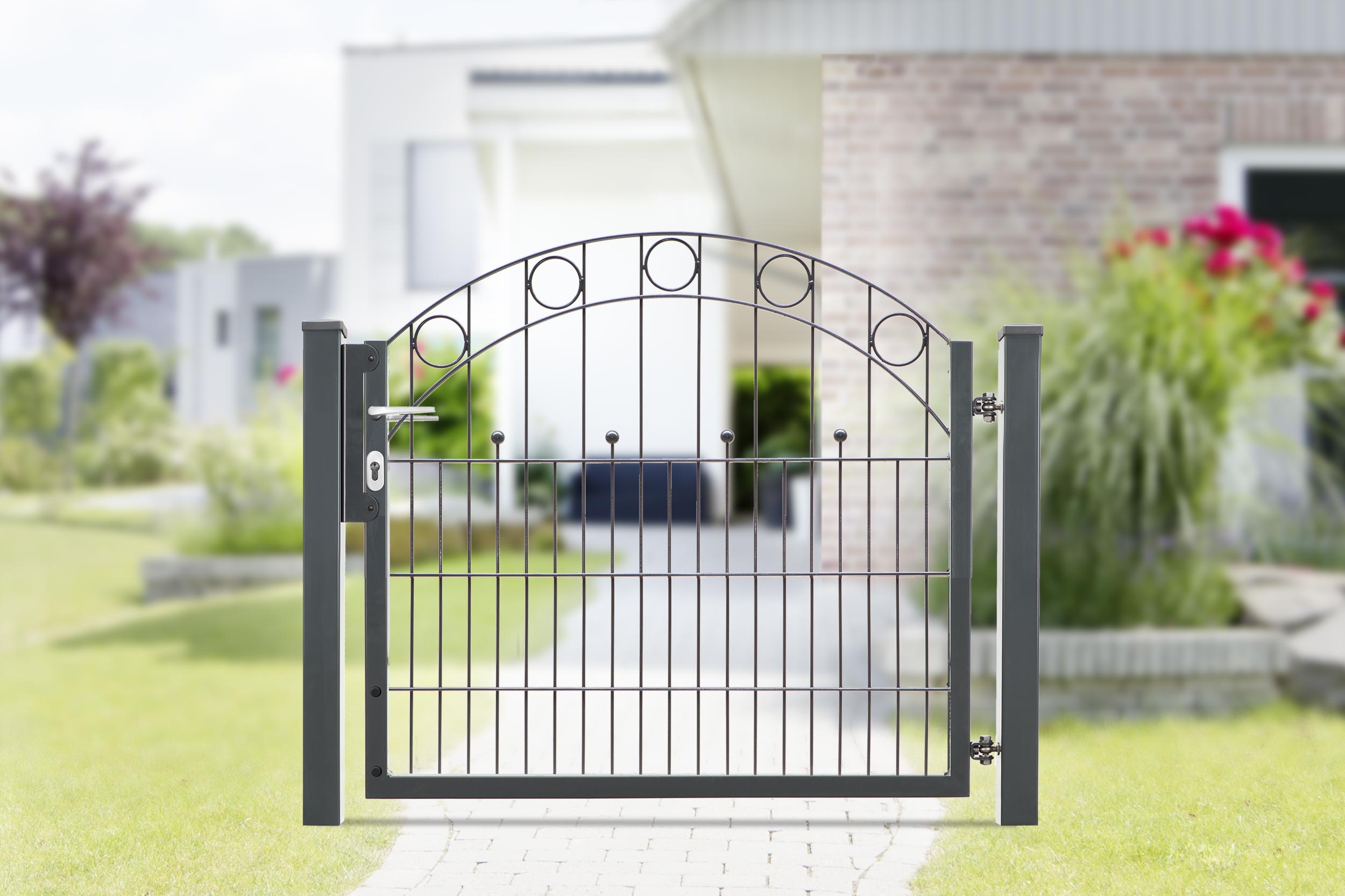 Deutsche Zauntechnik Flügeltore für Schmuckzäune