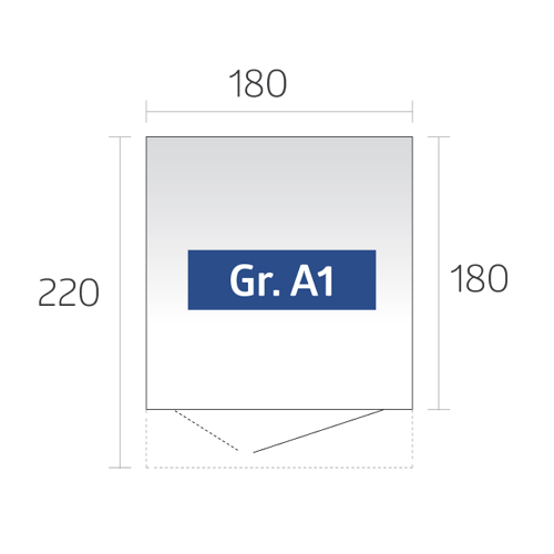 B 180 x T 220 cm (Gr. A1) Varianten Bild