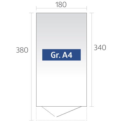 B 180 x T 380 cm (Gr. A4) Varianten Bild