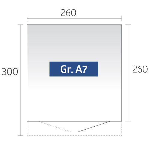 B 260 x T 300 cm (Gr. A7) Varianten Bild