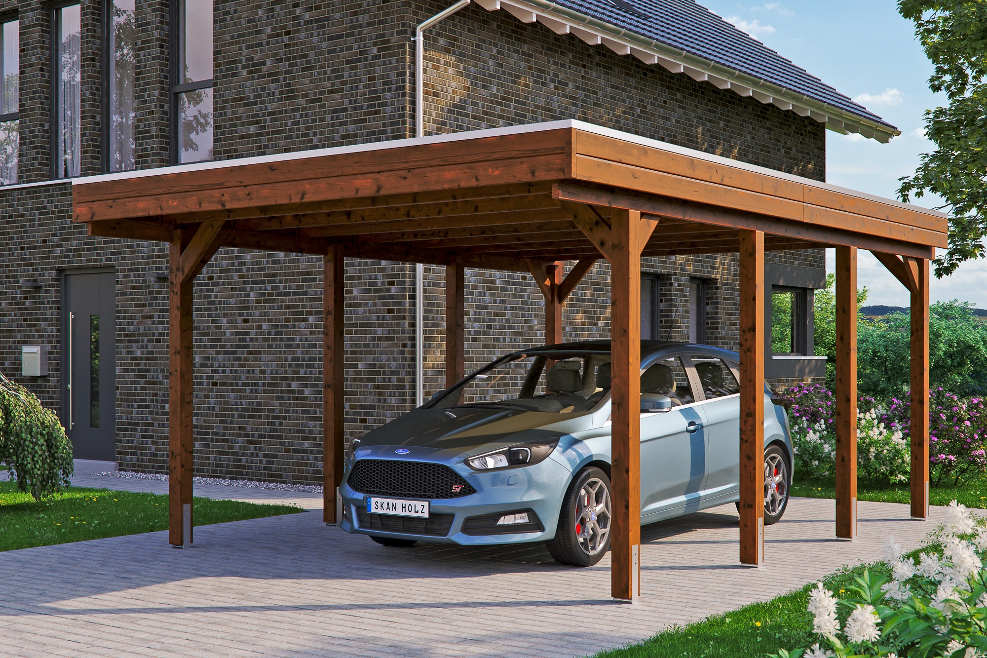 Skan Holz Einzelcarports