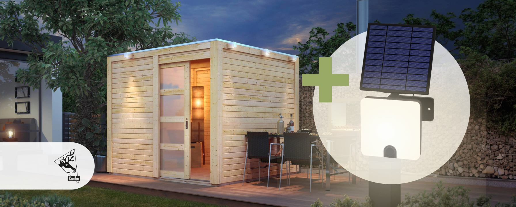 Gratis LED-Strahler & 50 % Dach-Rabatt