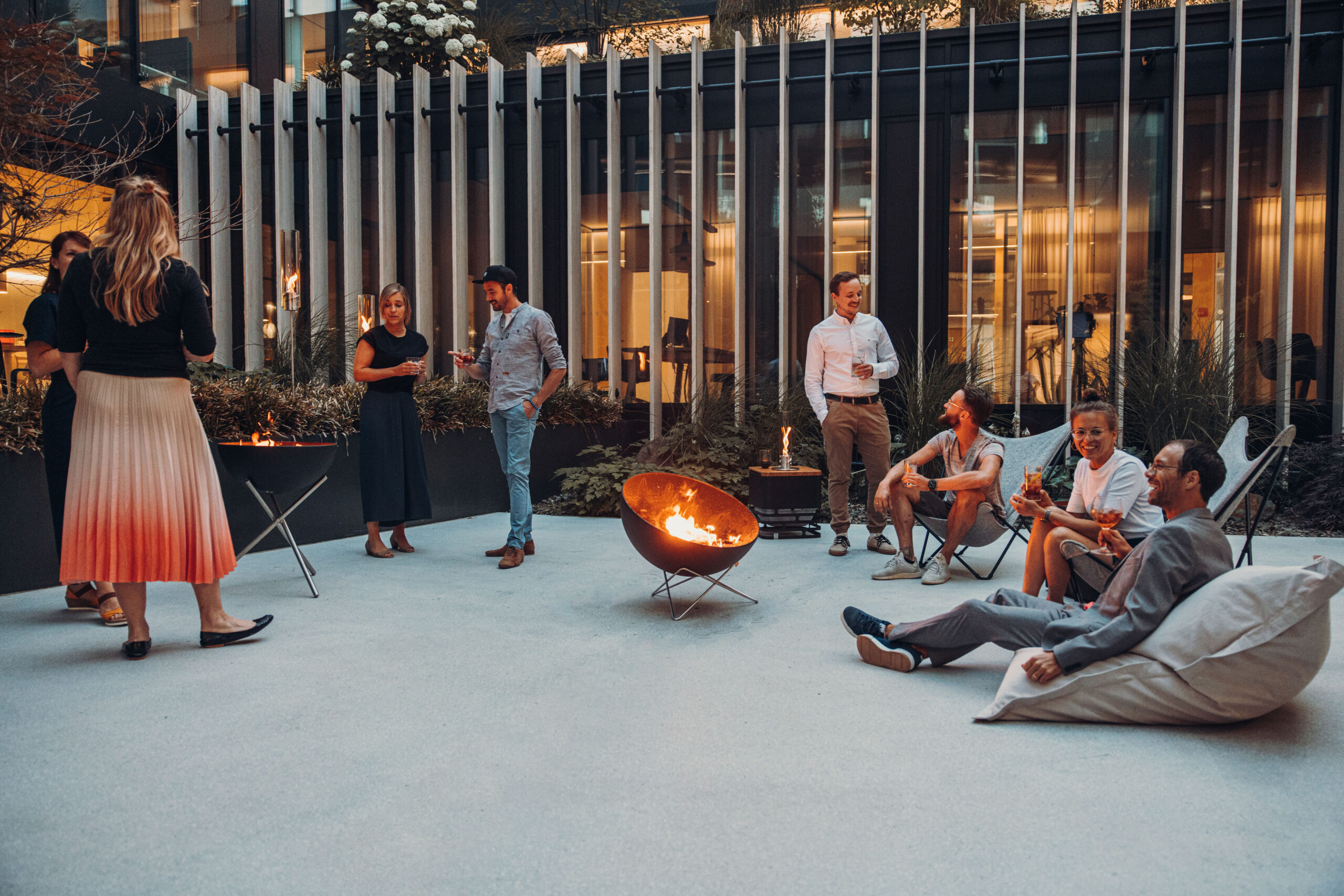 Feuer auf der Terrasse Content Bild