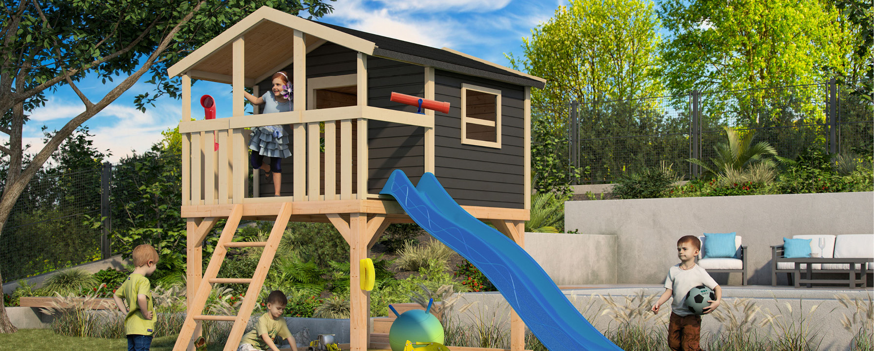 Akubi Spielturm oder Stelzenhaus