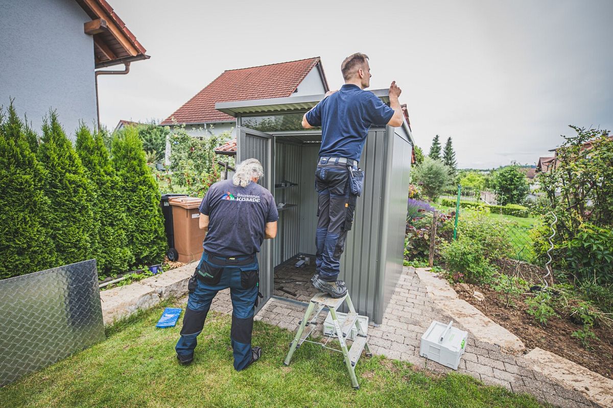 Rings herum werden Dachblenden angebracht