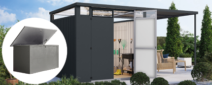Karibu Gartenhaus kaufen - Box gratis sichern!