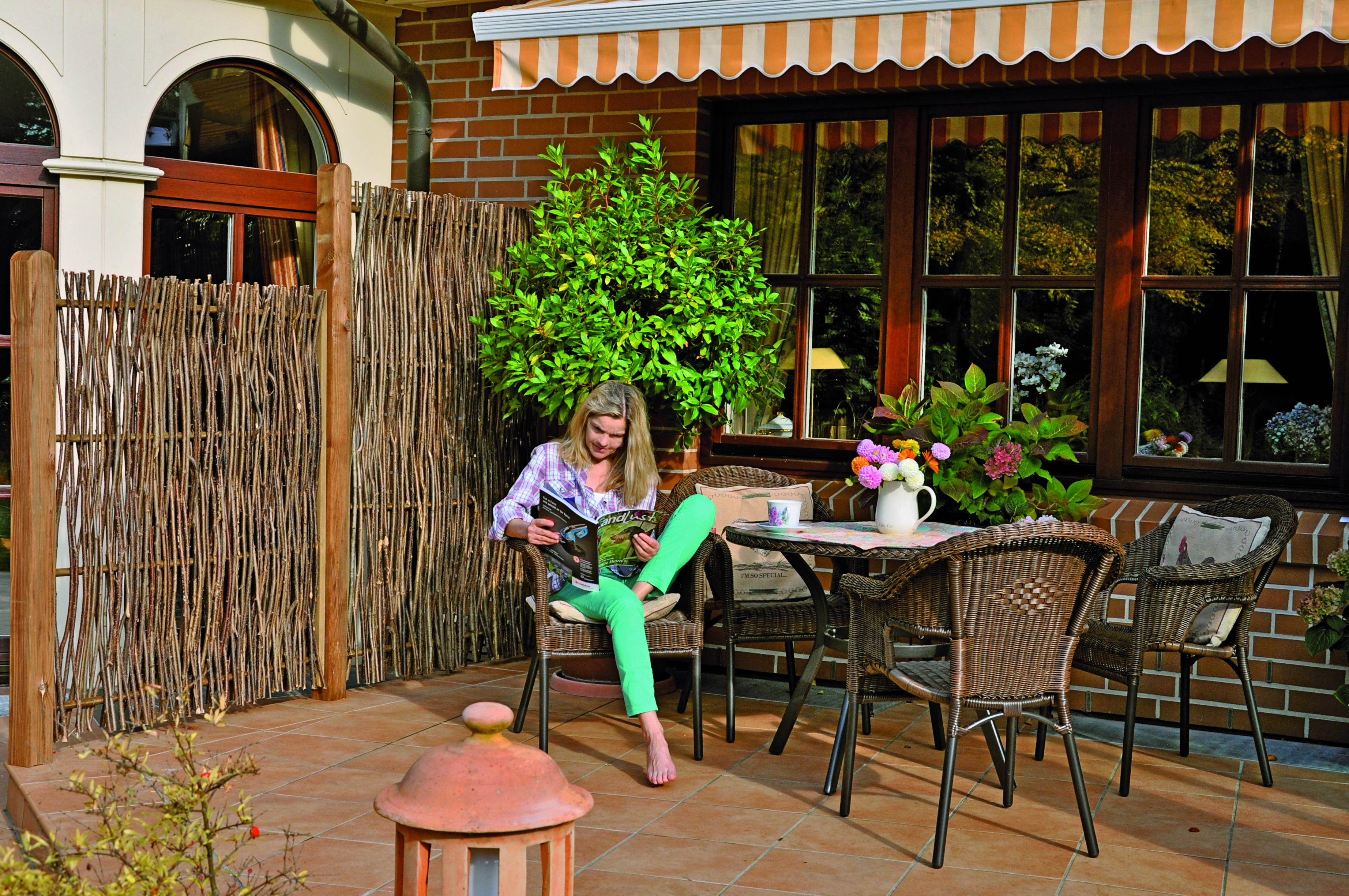 T&J PEPE Natürlicher Sichtschutz Zaun