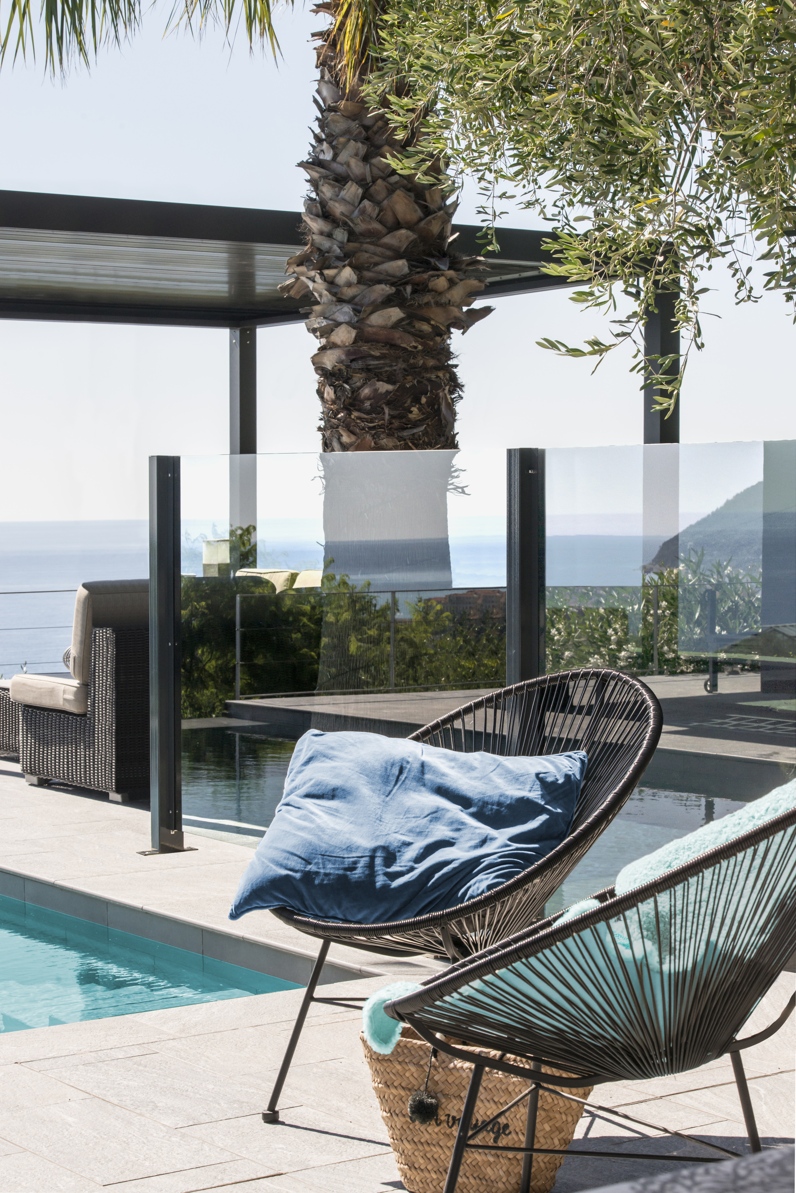 BM Systemglas Glas Sichtschutz Zaun