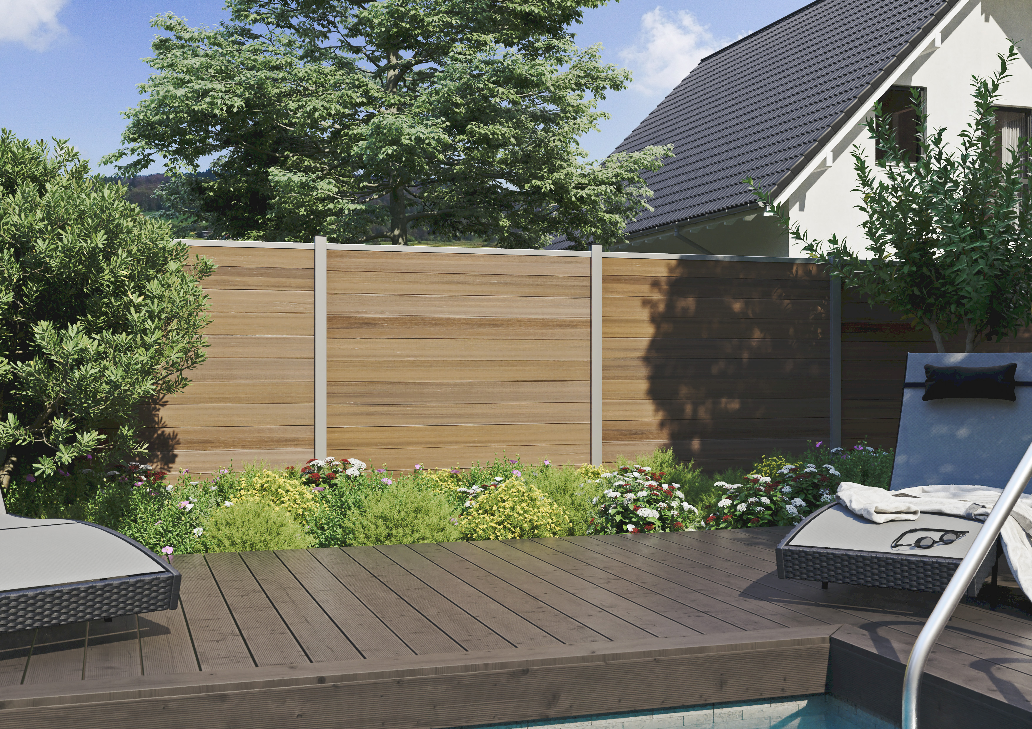 T&J ELSKOP Sichtschutz Zaun