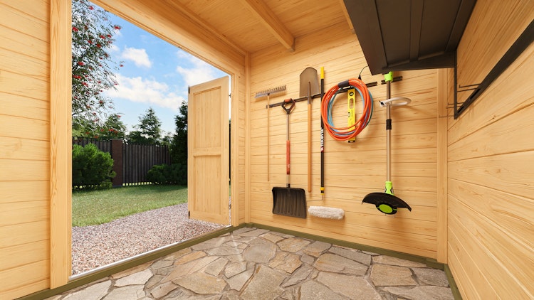 Weka Design-Gartenhaus Batu - 28 mm - Modern Storage