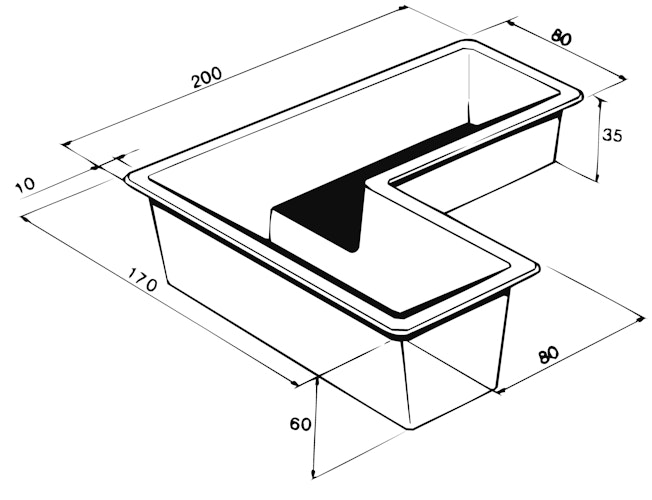 Ubbink Teichschale Fertigteich Venus LT0 - 650 l
