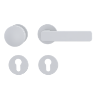 Griffwerk Wechselgarnitur VAYA 265 MINIMAL MODERN fast2fix Fast2Fix Rosetten rund Knopf R2 Seidenweiß R