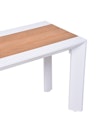 Vorschaubild Garden Pleasure Bank VENICE 180 cm, Aluminium Weiß / Nonwood Teak-Optik