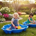 Vorschaubild KHW Sandkasten/Wassermuschel Beach Bee 2er Set - Made in Germany