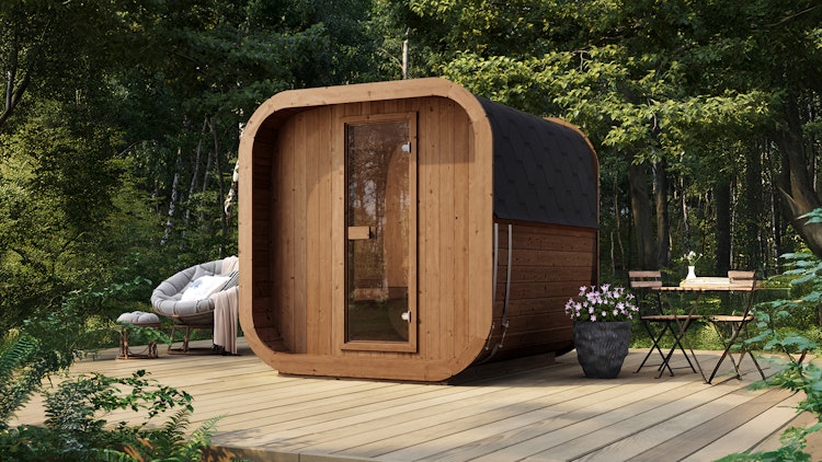 Weka Design Saunahaus Laadi 2 mit Thermoholz - 28/42 mm