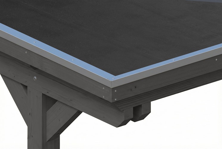 Skan Holz Emsland - Flachdach Doppelcarport aus Leimholz Breite 609 cm