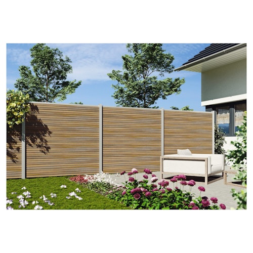 T&J WAREN WPC Steckzaun-Set - Verschiedene Farben