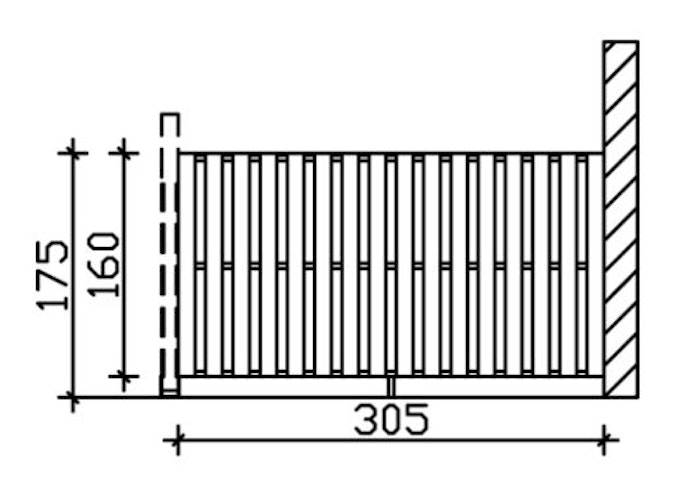 Skan Holz Seitenwand Deckelschalung für Terrassenüberdachung Douglasie