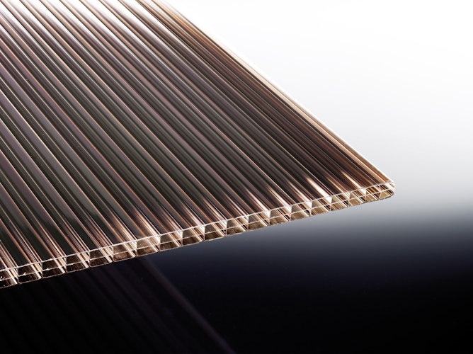 T&J TEJEPOLY POLYCLEAR Stegdreifachplatte Bronze