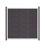 GroJa Viento Designzaun Typ Quadratisch 180x180 mit Rahmen Silber