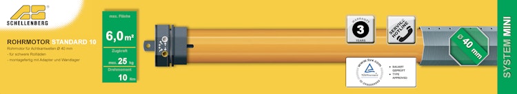Schellenberg Rohrmotor Mini STANDARD 10Nm