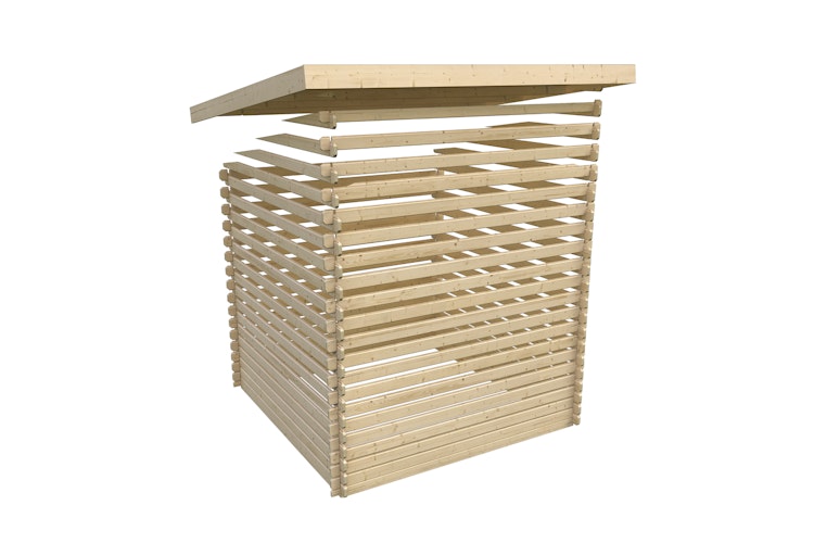 Karibu Woodfeeling Gartenhaus Trittau 3/4/5 inkl. 300 cm Anbaudach - 38 mm