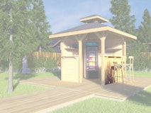 Weka Tresenwand (1x) für Gartenoase 651 Gr. 1 (294 x 294 cm)Zubehörbild