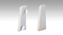 MEISTER Endkappen Fußleiste Profil 3PK (je 1 Stk. L|R / VPE)  Eiche weiß 2014