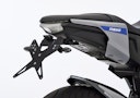 Vorschaubild PROTECH X-SHAPE Kennzeichenhalter SET mit Reflektor und Beleuchtung Alu & Stahl Schwarz für YAMAHA MT-125
