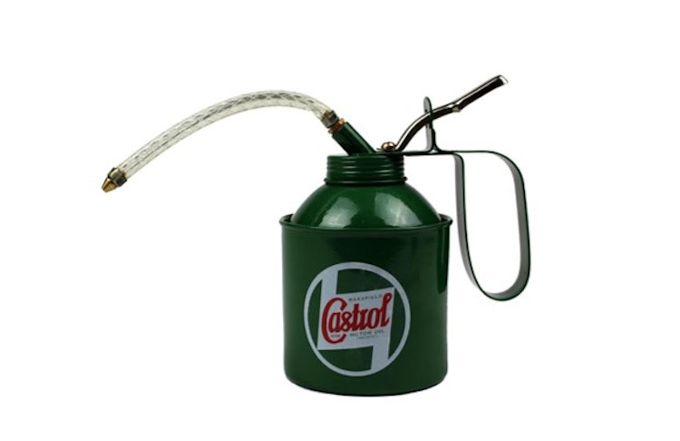 Castrol Ölkanne 500 ml, Ölkanne "Classic" Nostalgische Ölkanne aus Stahlblech inkl. Hebelpumpe