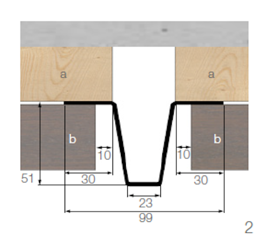 OSMO Fassade Lisene 2 - 51 x 30 x 23 x 3000 mm