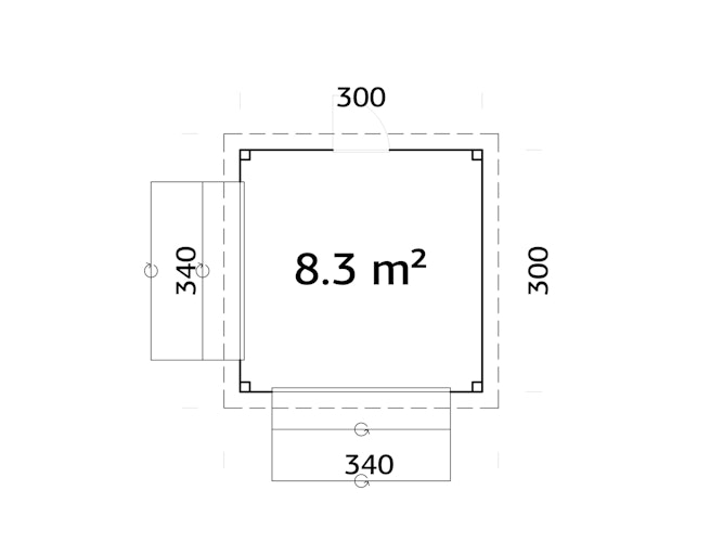 Palmako Marktstand Connect Lenna 8,3 m² Set305