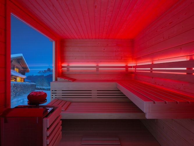 Infraworld LED-Rückenlehnenbeleuchtung Lumia für Sauna Gracil 210 / Solido Glas 167 / Solido Glas 212 / Solido 209 Ecke