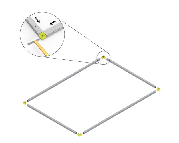 Biohort Eckverbindung Bodenrahmen X4000610 1 Stück