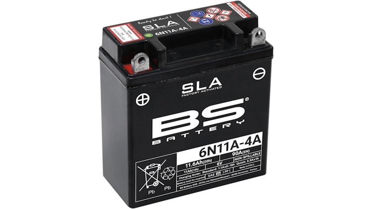 BS-Battery Batterie BS-Battery, SLA, versiegelt, Batterie "6N11A-4A"
