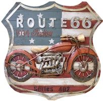 3D Metallbild Motorrad 99 x 98,3 cm, Holz / Stahlblech