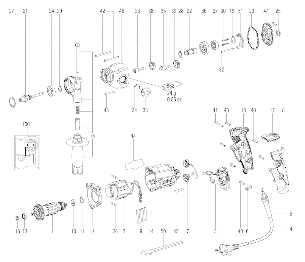 Explosionszeichnung Ersatzteile