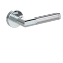 Vorschaubild Griffwerk Türgriff smart2lock 2.0 LOREDANA Klipptechnik -Edelstahl poliert/matt Griffpaar mit Drückerrosetten