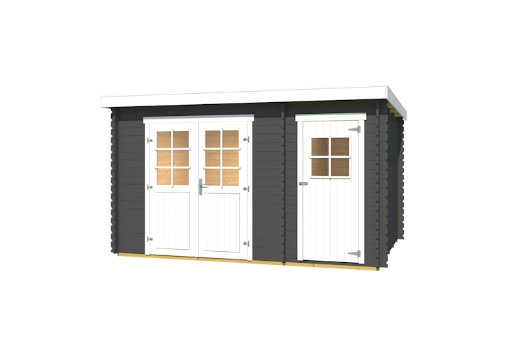 Weka Gartenhaus 254 graphitgrau/weiß - 28 mm