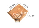 Vorschaubild Karibu Sauna Malin mit Eckeinstieg 68 mm inkl. gratis Sauna-Zubehörset im Wert von 234,94 €